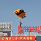 A pregame stunt hosted by the Nationals caused a minor panic in Washington yesterday.